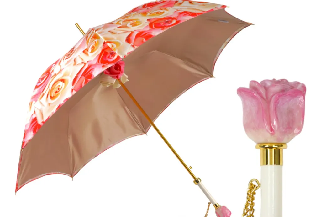 Premium Craft Umbrella with Beautiful Hand-Painted Rose Detail