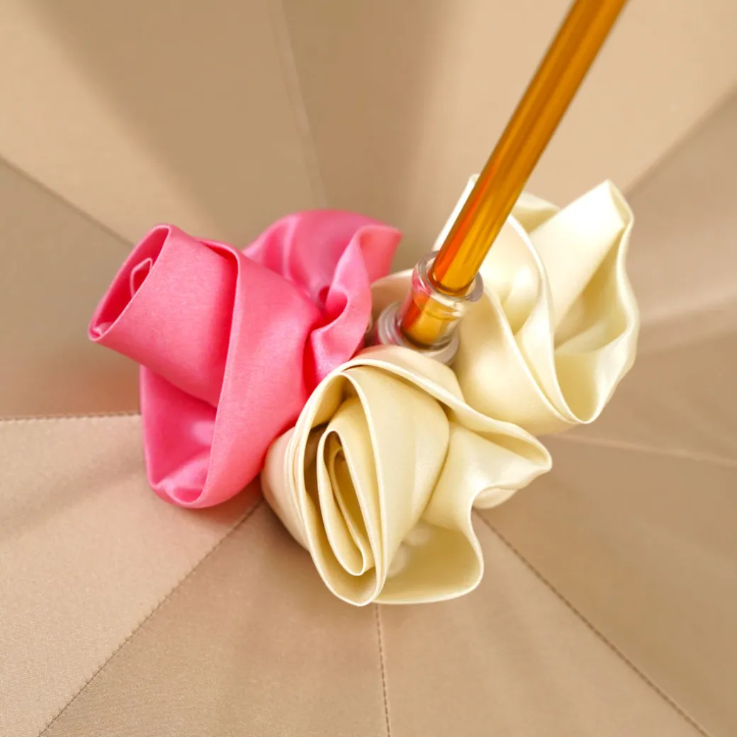 Premium Craft Umbrella with Beautiful Hand-Painted Rose Detail
