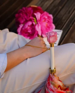 Premium Craft Umbrella with Beautiful Hand-Painted Rose Detail