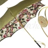 Prezioso ombrello color Khaki con medaglione di cristalli