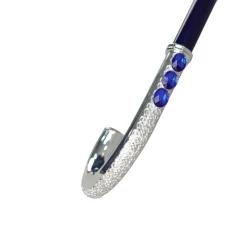 Royal Blue Umbrella with Shimmering Crystal Accents for Luxurious Styl