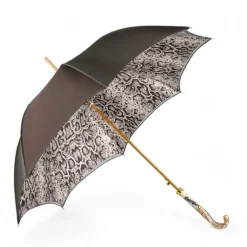 Snake Charmer: il Marchesato Umbrella with Cobra Handle in Gold