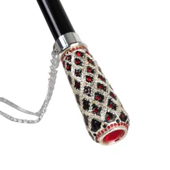 Special Edition Umbrella Featuring Black Ruffles and Silver-Plated Acc