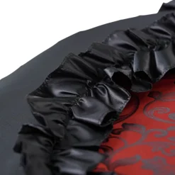 Special Edition Umbrella Featuring Black Ruffles and Silver-Plated Acc