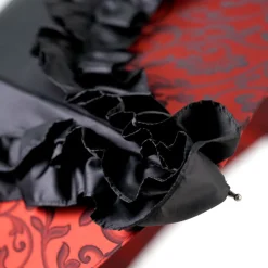 Special Edition Umbrella Featuring Black Ruffles and Silver-Plated Acc