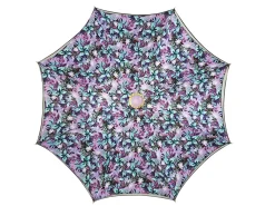 Splendido ombrello grigio con viola chiaro all'interno