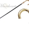 Stick a piedi per l'uomo in ottone - 24k Gold placcati con sfera argentata